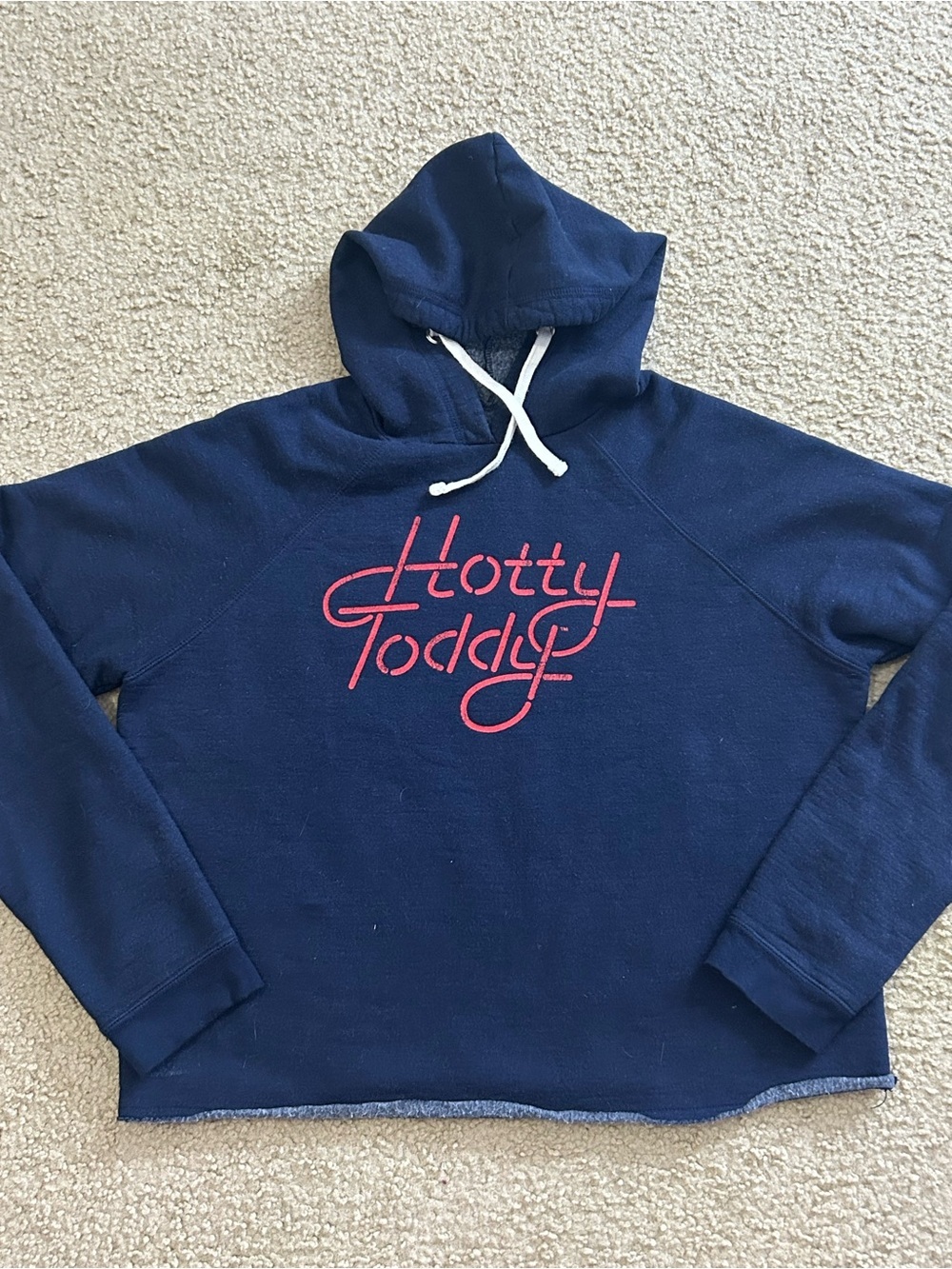Pressbox Ole Miss Rebels Hotty Toddy Cropped Hoodie Women’s Size XL Navy